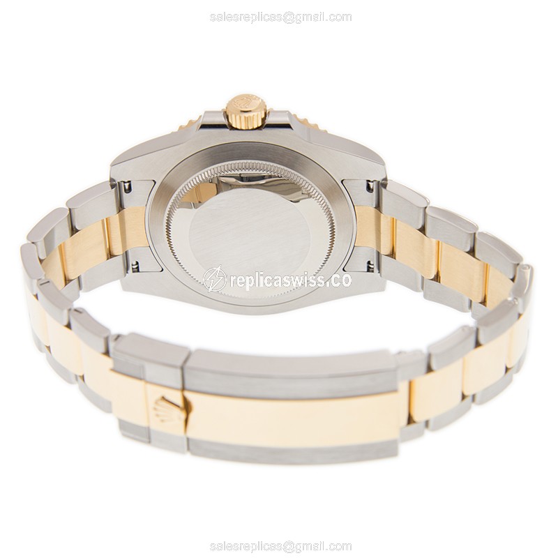 Rolex Submariner Rep. - Auto - 18kt Gold/Steel - Blue Dial, Gold Strap - View 4