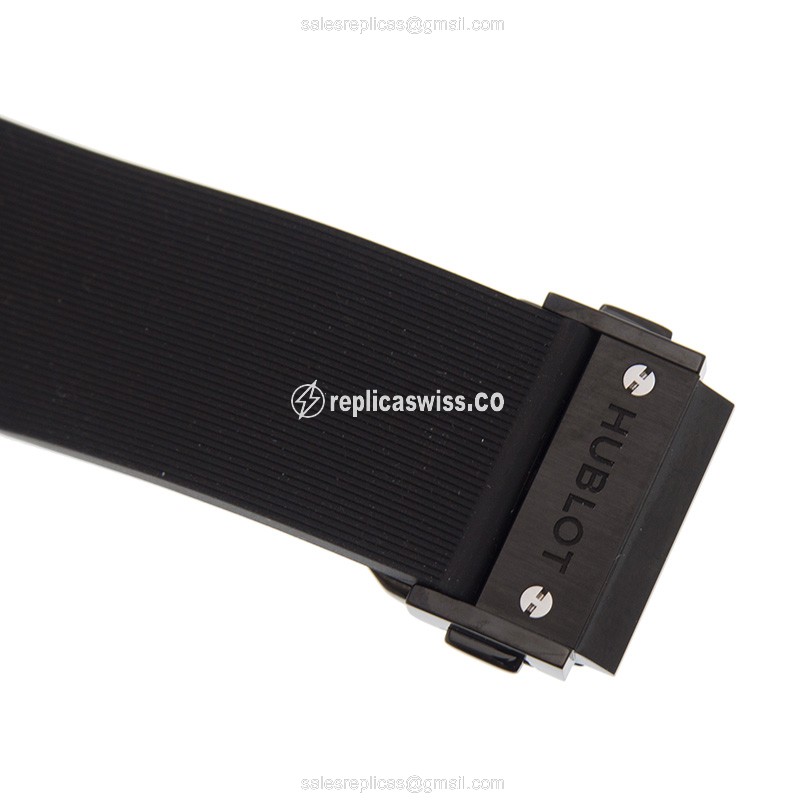 Hublot Classic Fusion Replica - Automatic - Steel Case - Black Dial - Rubber Strap - View 4