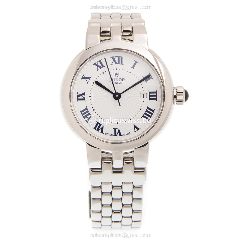 Tudor Clair De Rose Replica - Automatic - Steel Case - White Dial - Silver Steel Band - View 2