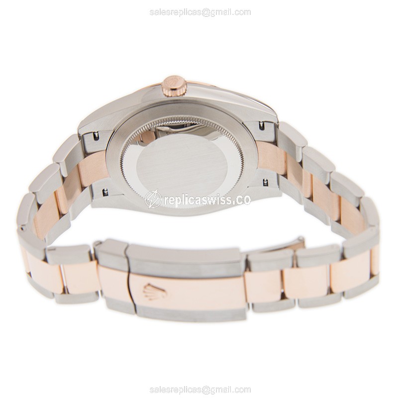 Rolex Datejust Replica - Automatic - 18kt Rose Gold & Steel Case - Gray Dial - View 4