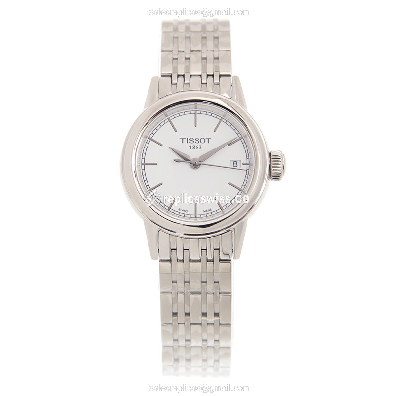 Tissot CLASSIQUE Quartz - White Dial - Steel Case - Silver Band - Clasp - View 2