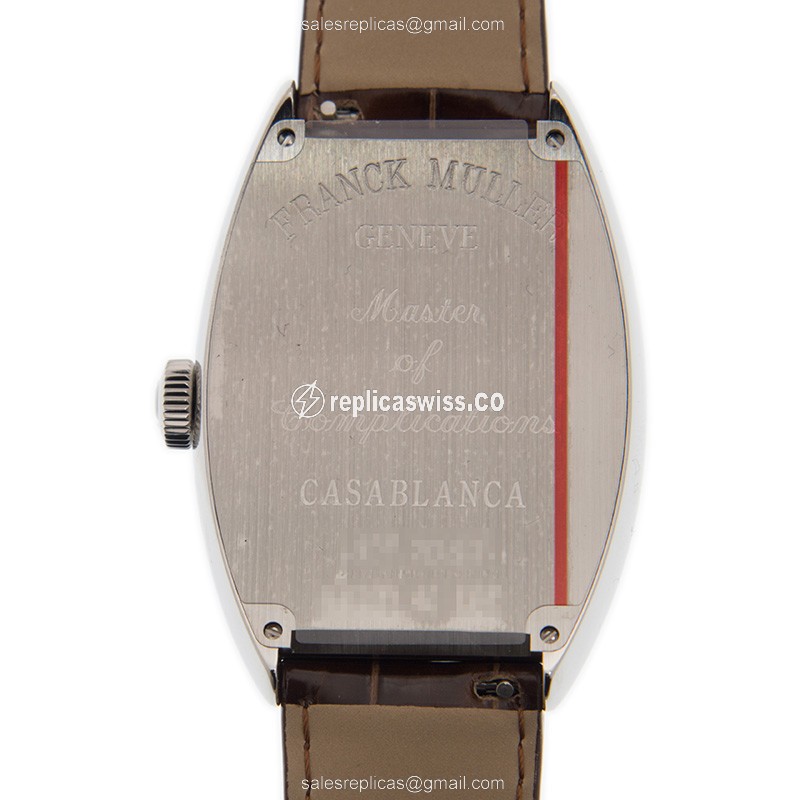 Franck Muller 8880 C DT Automatic Steel Silver Dial Brown Leather Buckle Sapphire Crystal - View 3
