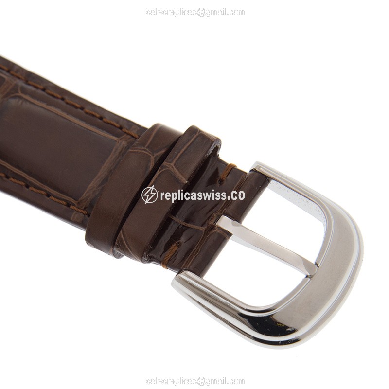 Franck Muller 8880 C DT Automatic Steel Silver Dial Brown Leather Buckle Sapphire Crystal - View 4