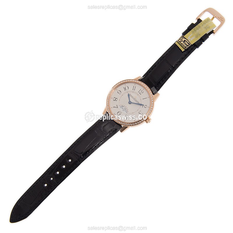 Jaeger-Lecoultre Q3472530 Rendez-Vous Quartz - 18kt Rose Gold Case - White Dial - Alligator Black Strap - View 2