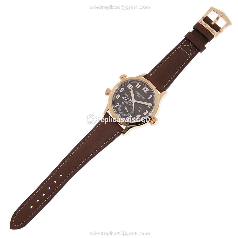 Patek Philippe 7234R-001 Complications - Auto 18kt Rose Gold - Brown Dial, Alligator Brown - View 2