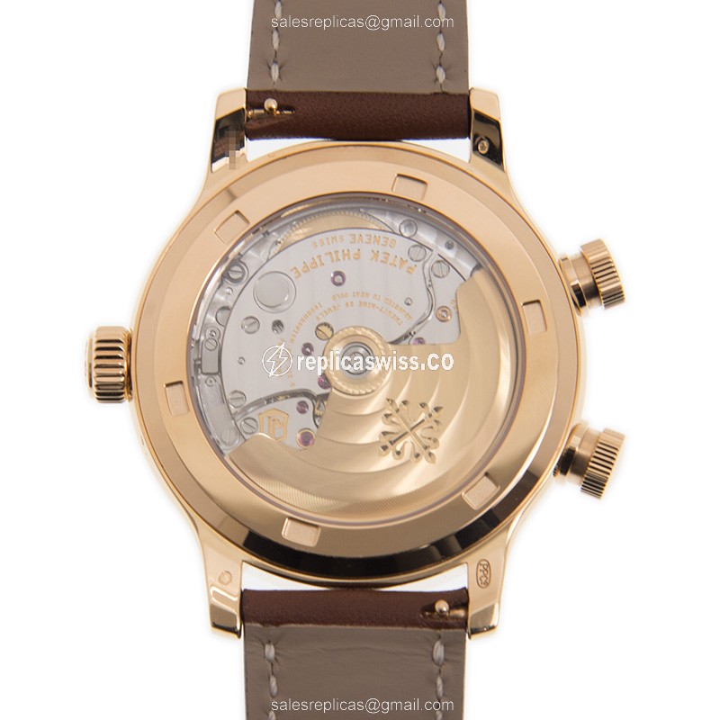 Patek Philippe 7234R-001 Complications - Auto 18kt Rose Gold - Brown Dial, Alligator Brown - View 3