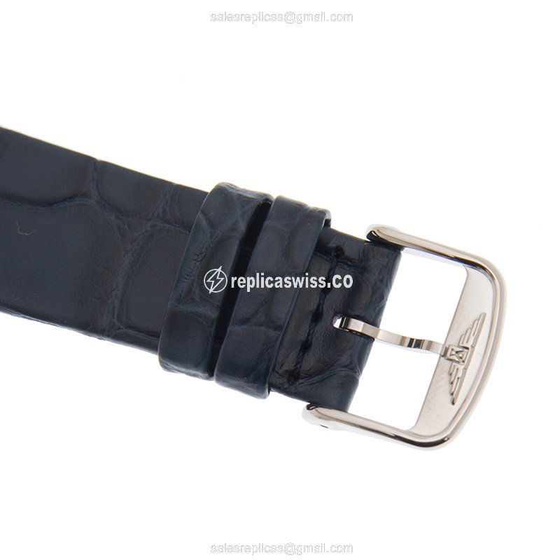 Longines L4.766.4.94.2 Replica - Quartz - Steel Case - Blue Dial, Leather Strap - View 4