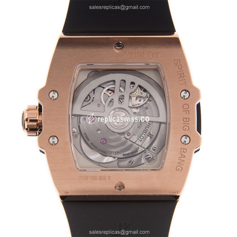 Hublot BIG BANG 665.OX.1180.RX.1204 - Automatic 18kt Rose Gold & Diamonds - Black Dial - Rubber Strap - View 3