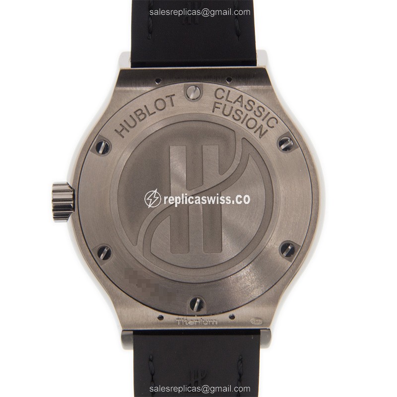 Hublot Classic Fusion Replica - Quartz - Silver Dial - Black - View 3