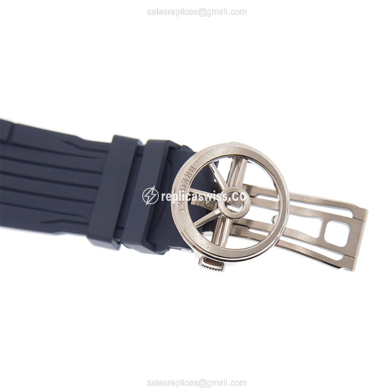 Breguet 5547BB/Y2/5ZU MARINE - Automatic - Steel Case - Blue Dial - Rubber Strap - View 4