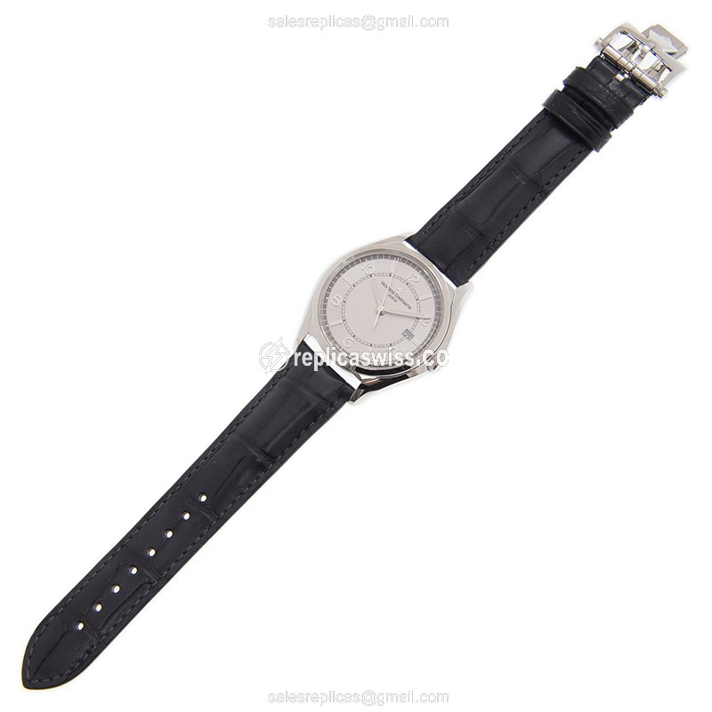 Vacheron Constantin 4600E/000A-B442 FIFTYSIX - Automatic Steel Gray - Black Alligator Buckle - View 2