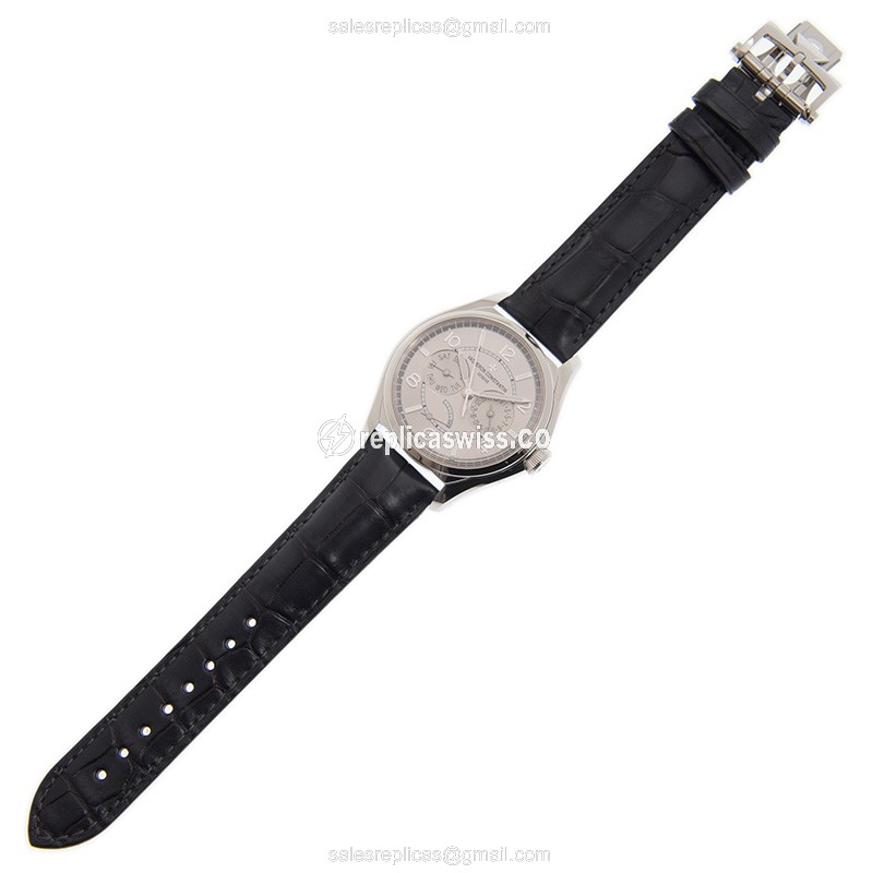 Vacheron Constantin 4400E/000A-B437 Replica - Automatic - Stainless Steel - Gray Dial - Alligator Black Strap - View 2