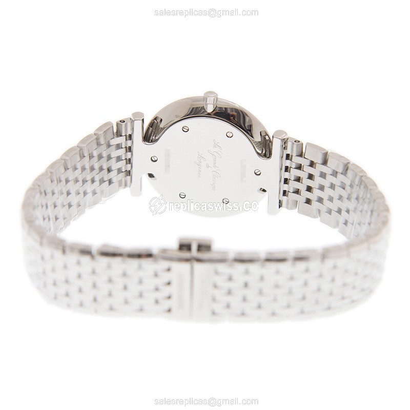 Longines L4.512.4.95.6 Replica - Quartz - Steel Case, Blue Dial - Silver Steel Strap - View 4
