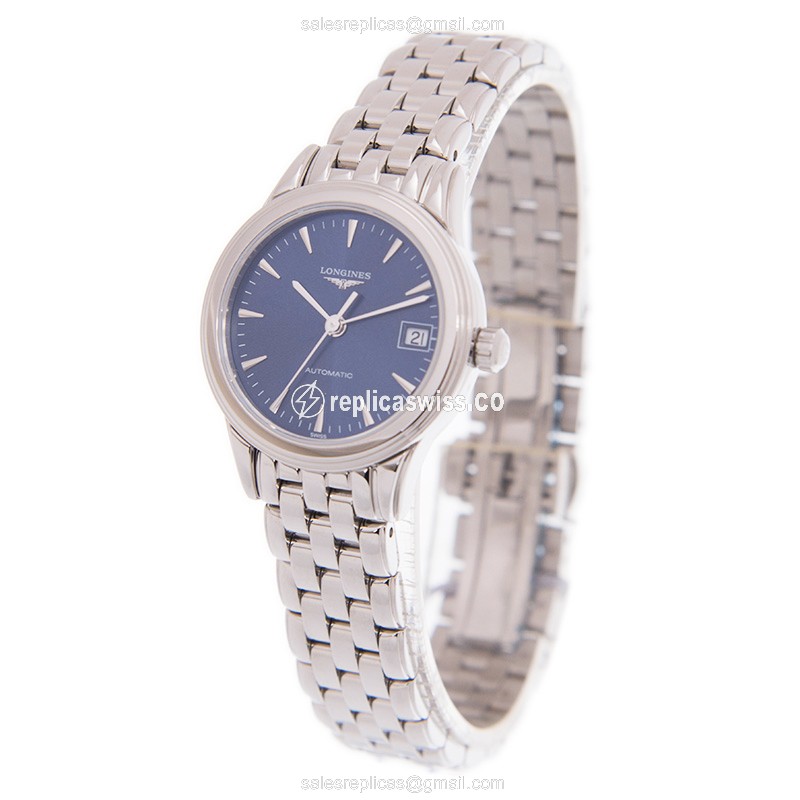 Longines L4.274.4.92.6 Flagship - Automatic - Steel Case, Blue Dial, Silver Clasp - View 3