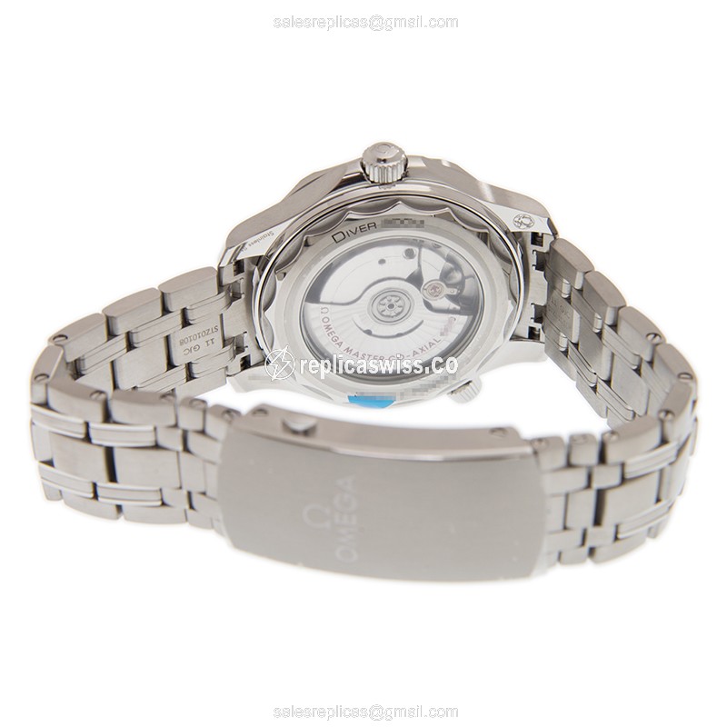 Omega Seamaster Replica - Automatic - Steel - Gray Dial - Silver Steel Clasp - View 4