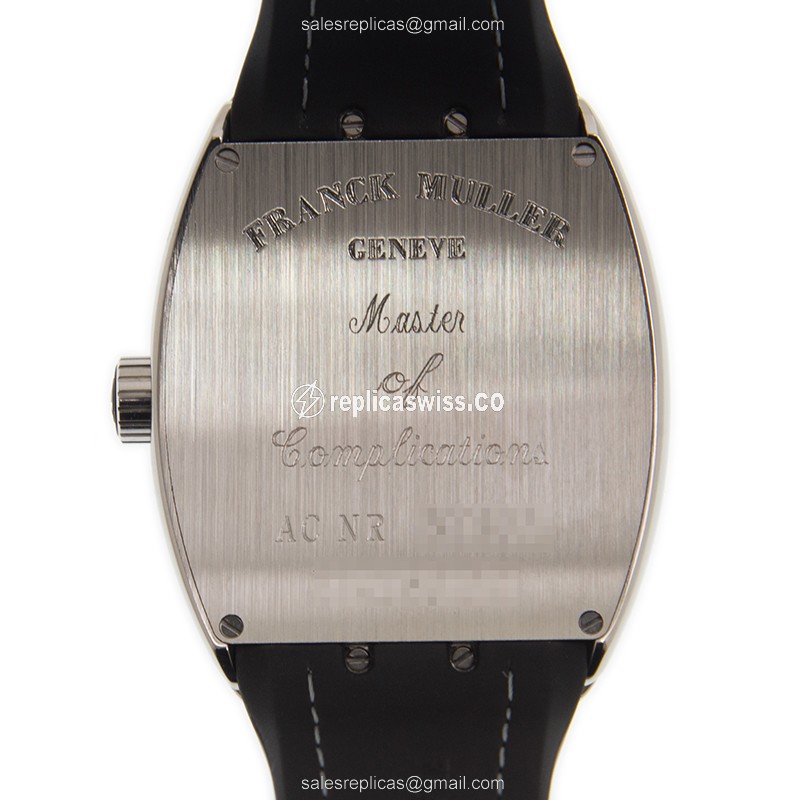 Franck Muller V 41 SC DT AC.NR Vanguard - Automatic - Steel Case - Black Dial, Alligator Strap - View 3