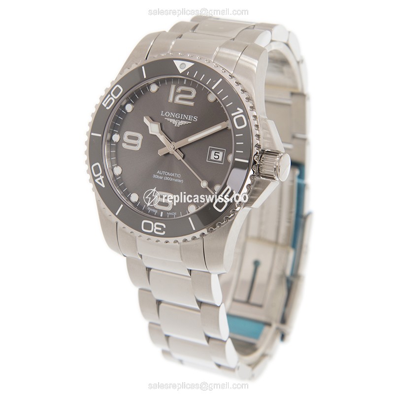Longines CONQUEST Replica - Automatic - Steel Case - Gray Dial - Silver Clasp - View 3