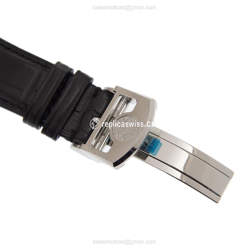 IWC Portuguese IW371602 Replica - Automatic Steel Case - White Dial - Black Alligator Strap - Buckle Clasp - View 4