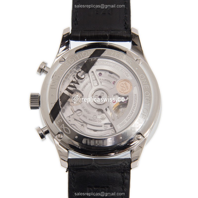 Rolex IW371601 Anniversary - Automatic - Blue Dial - Steel Case - Black Alligator Strap - View 4
