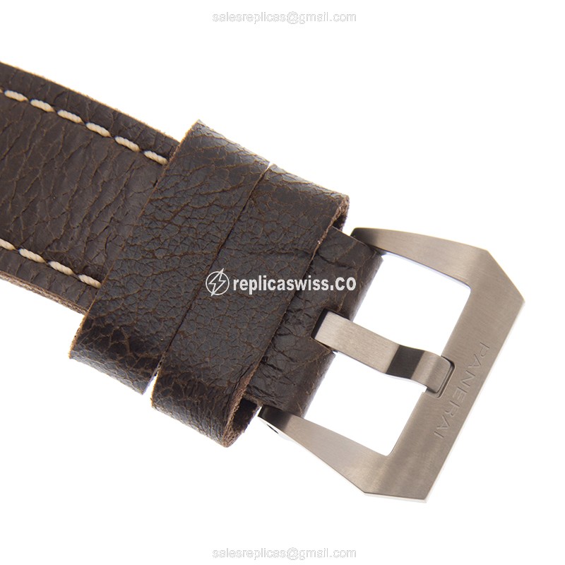 Panerai Luminor Replica Watch - Manual - Steel - Brown Dial - View 4