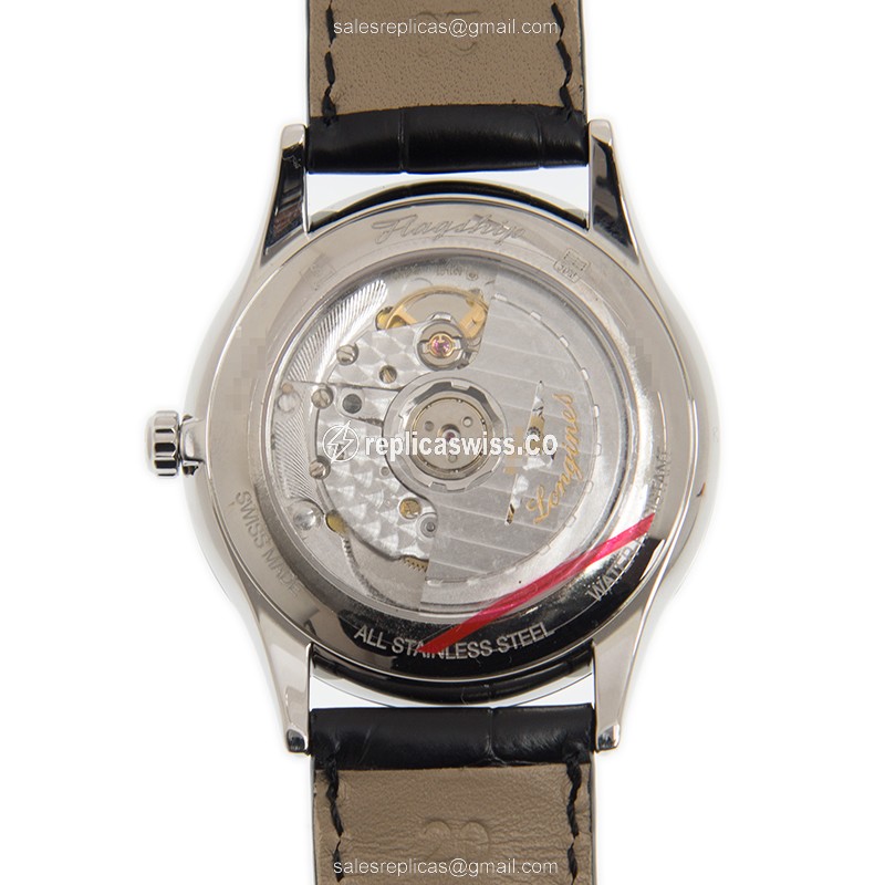 Longines Flagship L4.874.4.21.2 - Automatic - Steel Case, White Dial | Black Alligator Strap - View 3