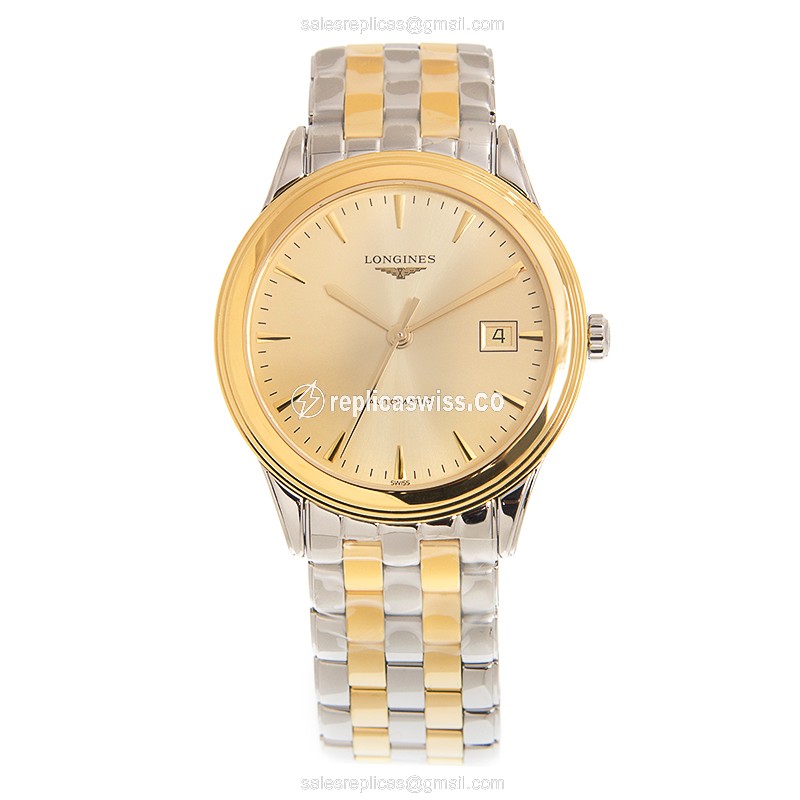 Longines L4.974.3.32.7 Replica - Automatic - Gold-Plated - Steel Case - View 2