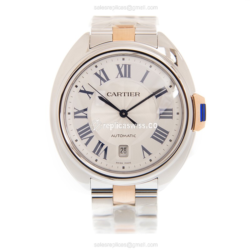 Cartier Ballon Bleu Replica - Auto - Steel - Silver Dial - View 2