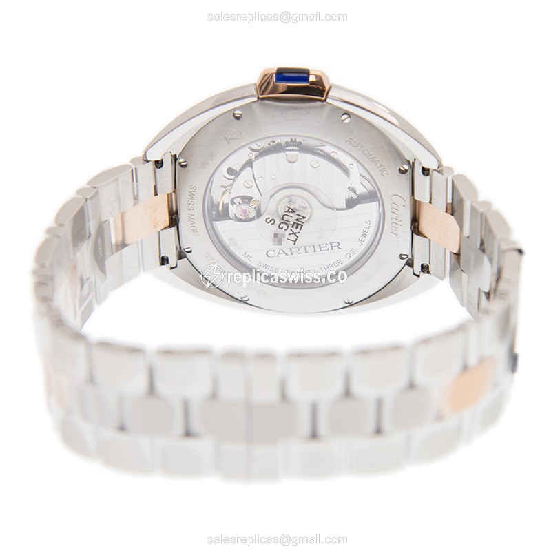 Cartier Ballon Bleu Replica - Auto - Steel - Silver Dial - View 4