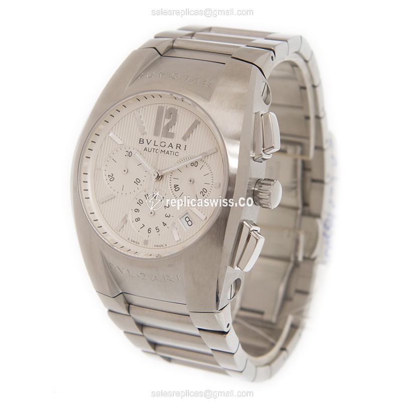 Bulgari ERGON Replica - Automatic - Stainless Steel - White Dial - Silver Clasp - View 3