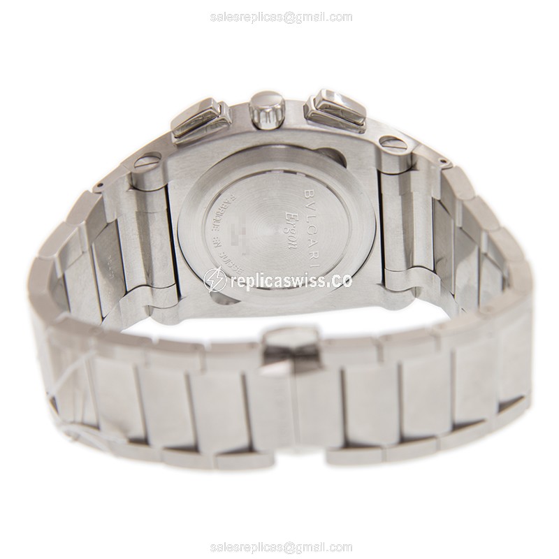 Bulgari ERGON Replica - Automatic - Stainless Steel - White Dial - Silver Clasp - View 4