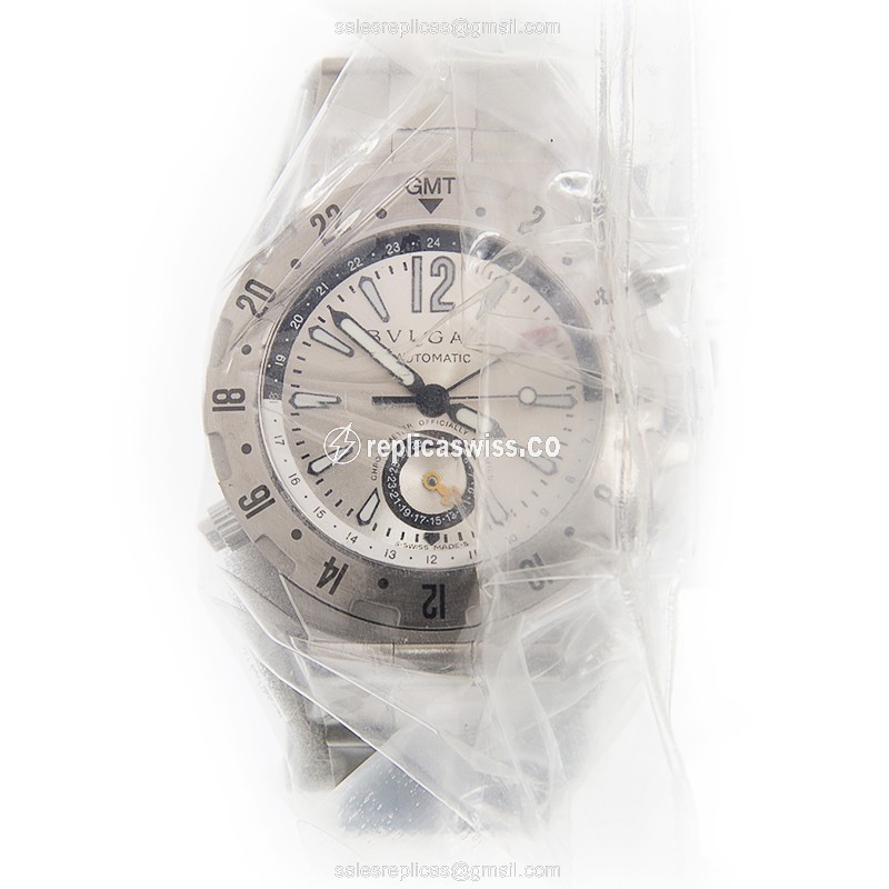 Bulgari GMT40C5SSD Replica - Automatic - Steel Case - Silver Dial - Steel Strap - View 2