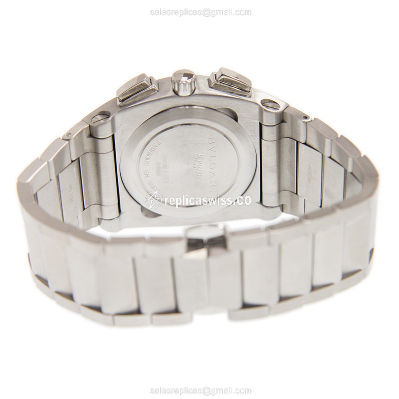Bulgari EG40BSSDCH Replica - Automatic - Steel Case - Black - Silver Steel Band - View 4