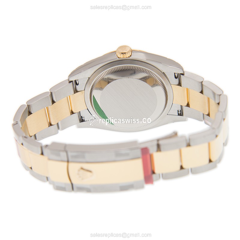 Rolex DATEJUST Replica - 18kt Gold/Steel - Automatic - White Dial - View 4