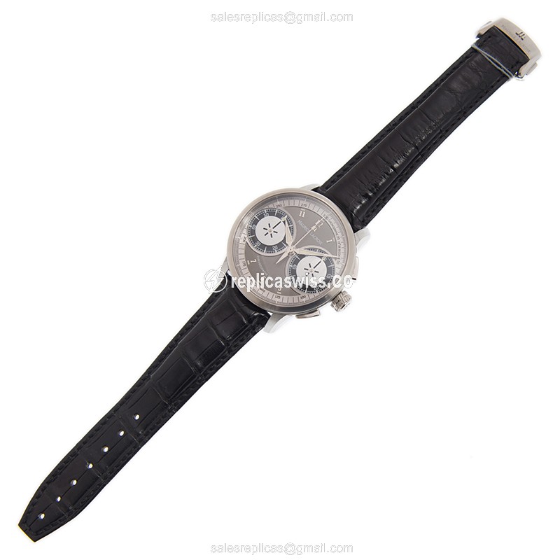 Maurice Lacroix MP7128-SS001-320 Replica - Manual - Steel Case - Gray Dial - Black Alligator Buckle - View 2