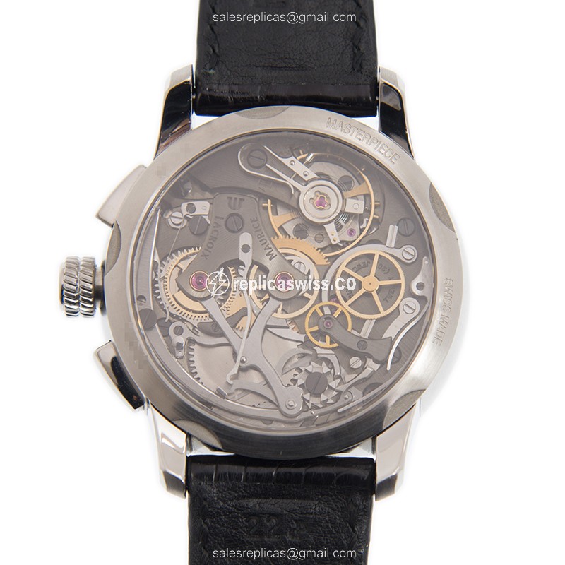 Maurice Lacroix MP7128-SS001-320 Replica - Manual - Steel Case - Gray Dial - Black Alligator Buckle - View 3