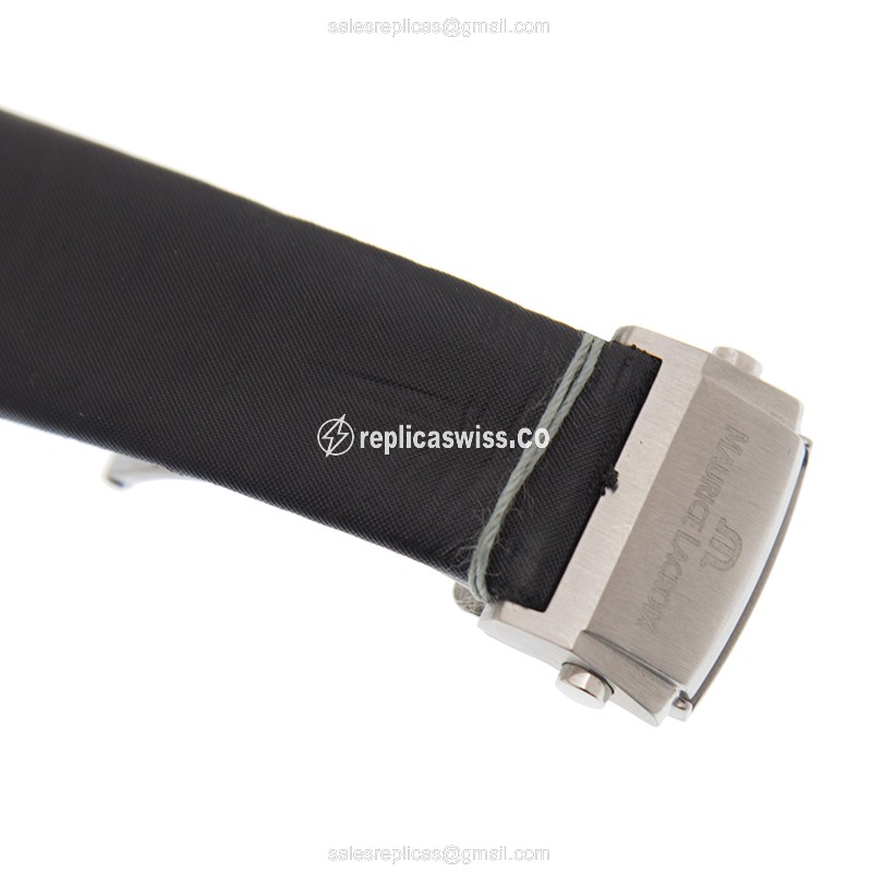Maurice Lacroix PT6247-SD501-150 PONTOS Replica - Automatic - Steel - Gray Dial - Black Alligator Strap - View 4