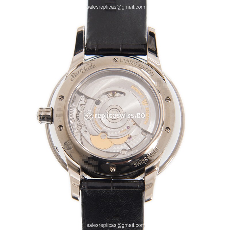 Maurice Lacroix STARSIDE - Auto - 18kt White Gold - Diamond - Black Dial - Alligator Black Buckle - View 3