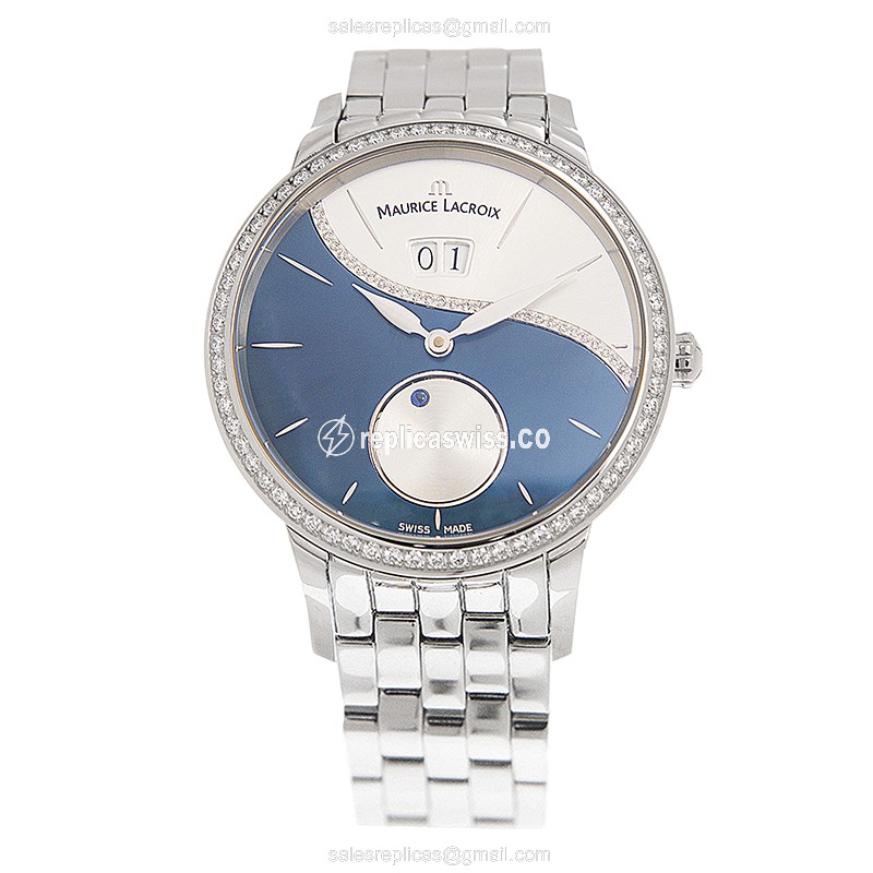 Maurice Lacroix STARSIDE Automatic - Blue Dial - Steel Case - Silver Strap - View 2