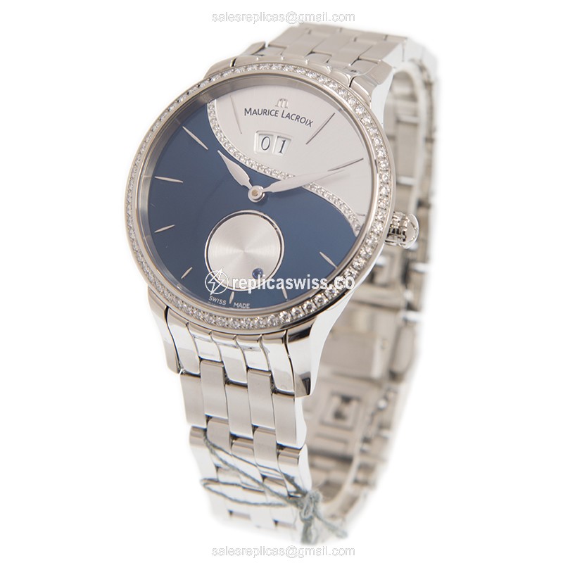 Maurice Lacroix STARSIDE Automatic - Blue Dial - Steel Case - Silver Strap - View 3