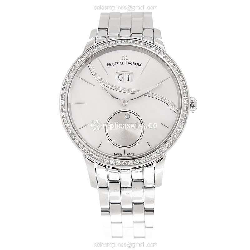 Maurice Lacroix STARSIDE - Auto - Silver Dial - Steel Case - Silver Band - View 2