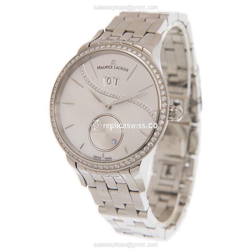 Maurice Lacroix STARSIDE - Auto - Silver Dial - Steel Case - Silver Band - View 3
