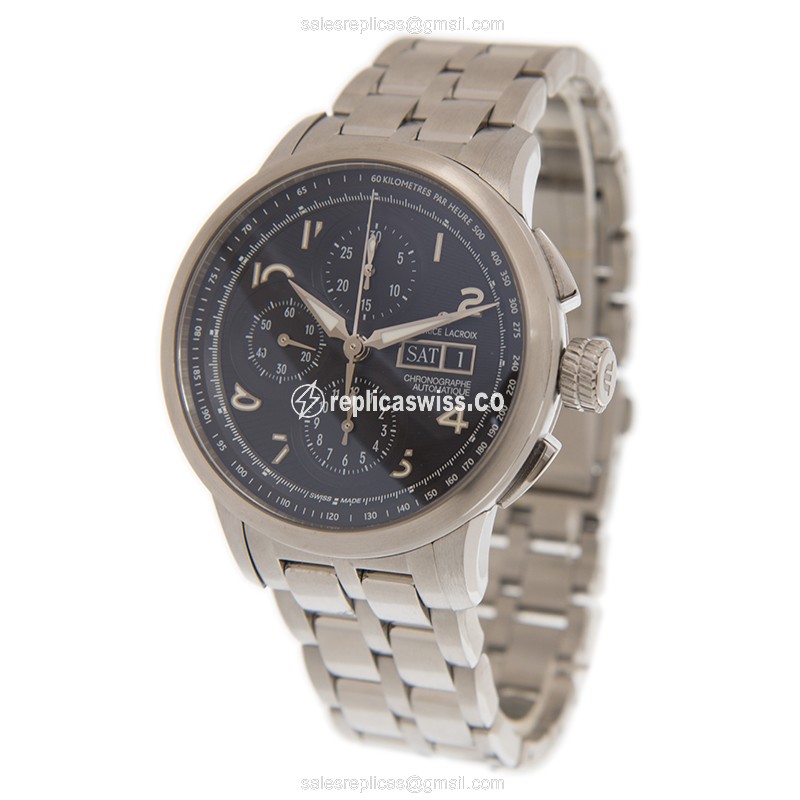 Maurice Lacroix MP6348-SS002-32E Replica - Automatic - Black Dial - Steel Case & Strap - View 3