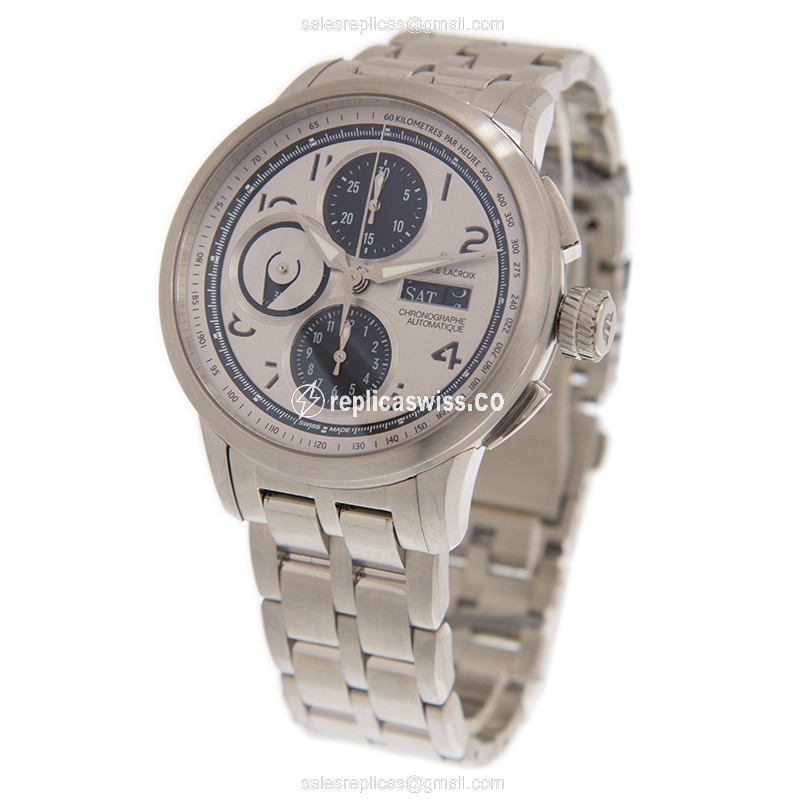 Maurice Lacroix MP6348-SS002-12E Replica - Automatic - Silver Dial - Steel Case & Band - View 3
