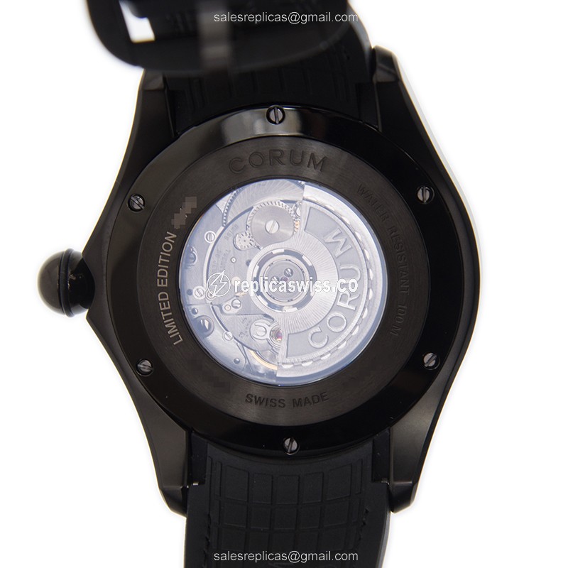 Corum Bubble Replica - Automatic - Black Dial - Leather Strap - Buckle Clasp - View 3