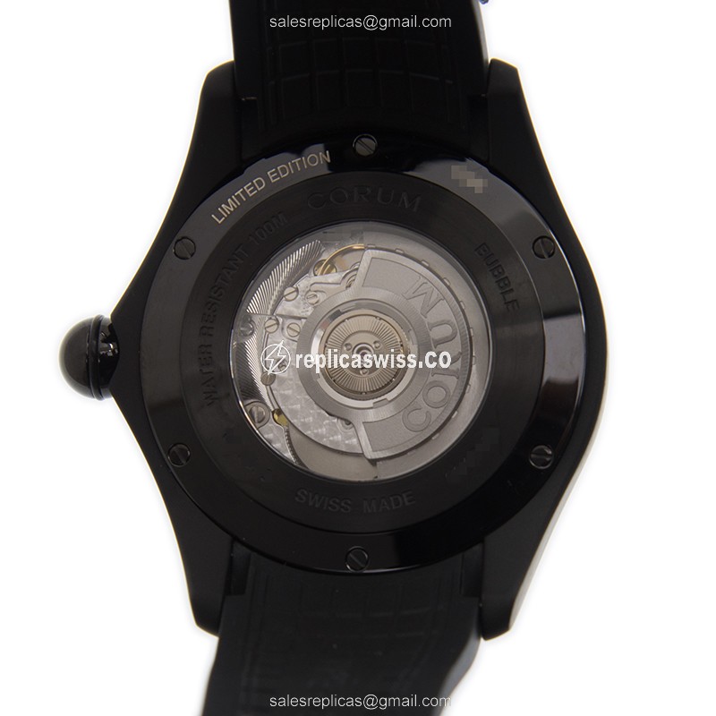 Corum Bubble Replica - Automatic - Green Dial - Stainless Steel - Black Rubber Buckle - View 3