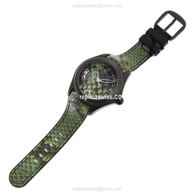 Corum Bubble Replica - Automatic - Green Dial - Leather Green Strap - View 2