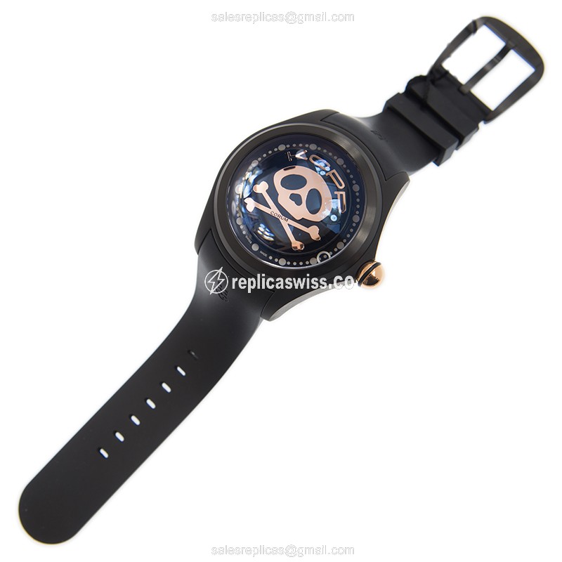Corum Bubble Automatic - Black Dial - Rubber strap - Buckle Clasp - View 2