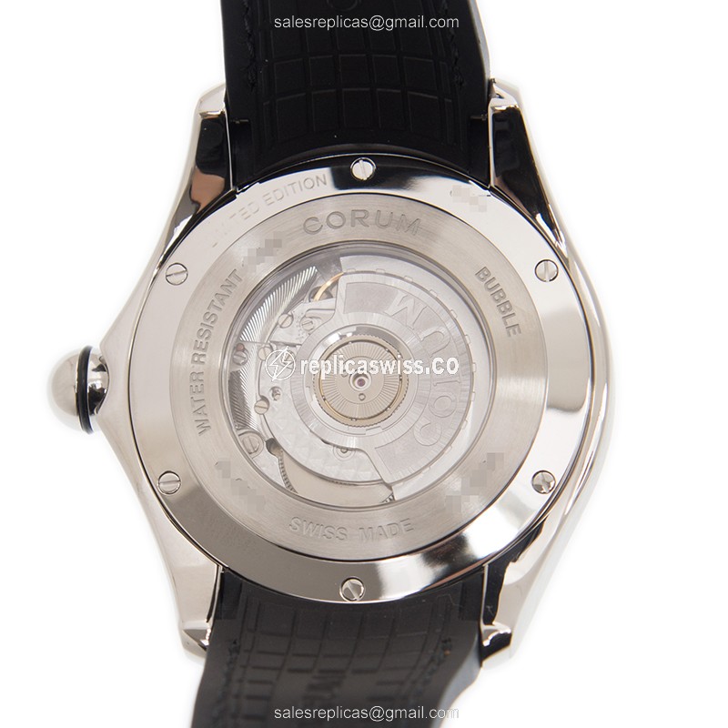 Corum Bubble Automatic - Red Dial - Black Rubber - Buckle Clasp - View 3