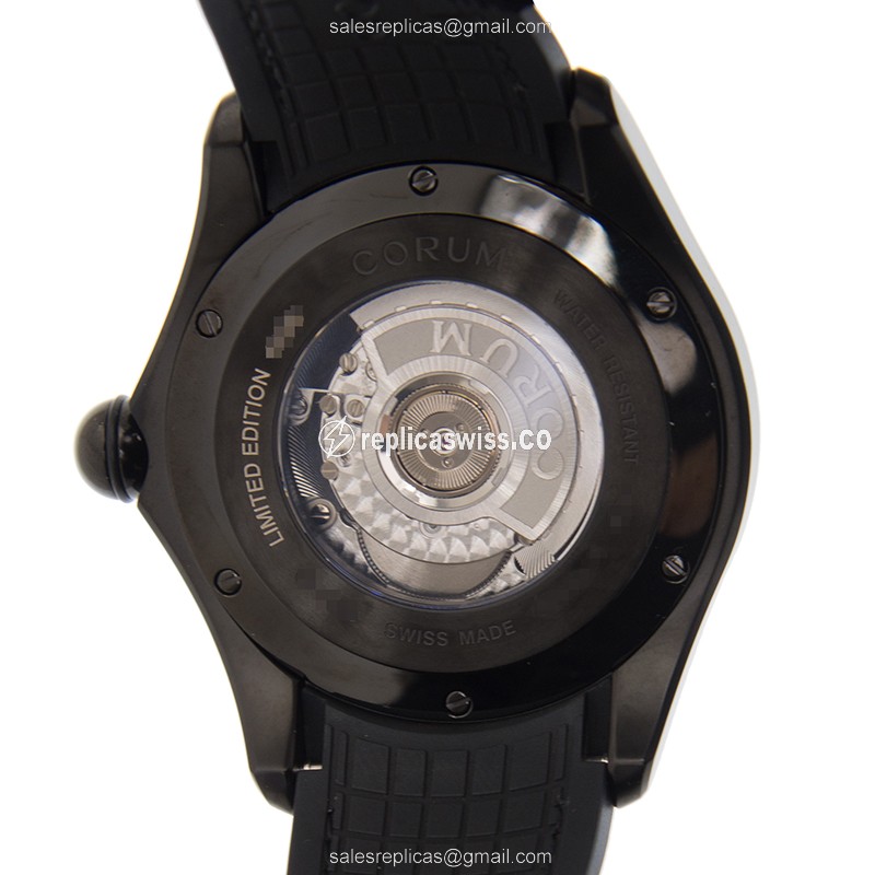 Corum Bubble Replica - Automatic - Red Dial - Steel Case - Red Leather Strap - View 3