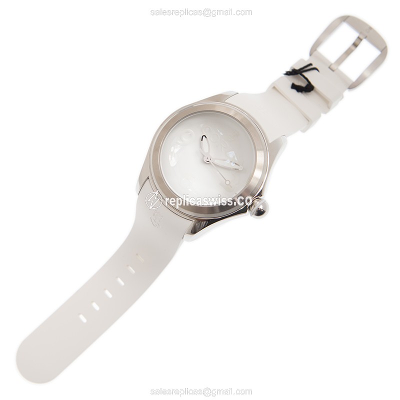 Corum Bubble Automatic Replica - White Dial - Stainless Steel Case - Rubber Strap - View 2